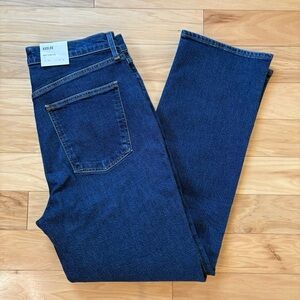 AGOLDE High Rise Stovepipe Jeans Womens Sz 31 Dark Wash Stretch Denim